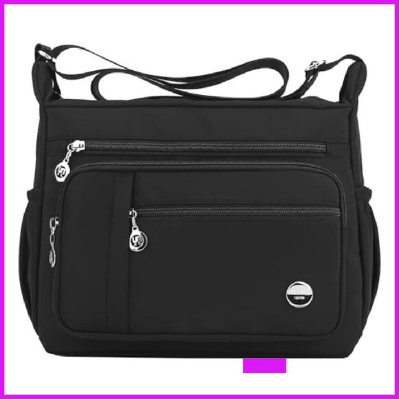 Lightweight Nylon Crossbody Purse Multiple Pockets Tote Shoulder Bag Chic - Picture 2 of 7